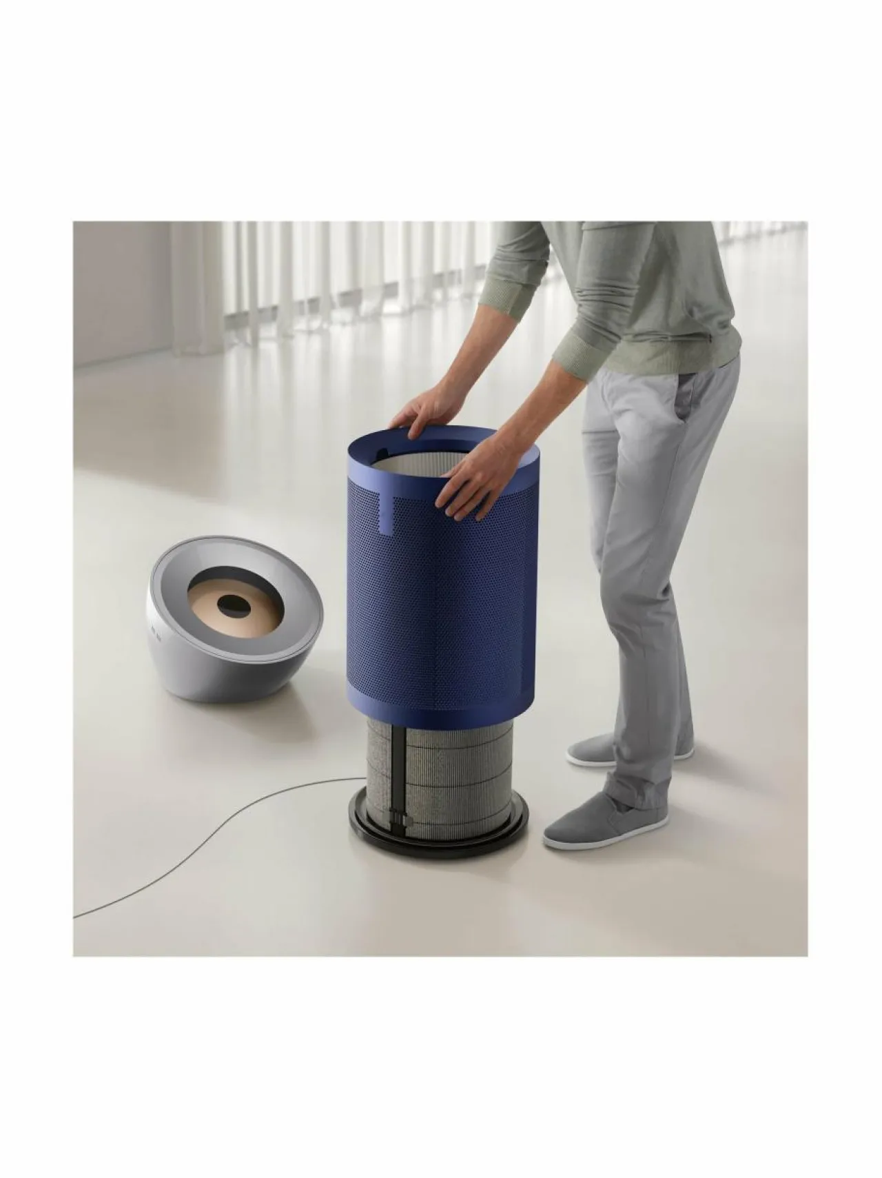 Sisäilma<Dyson Big+Quiet Formaldehyde -ilmanpuhdistin ja tuuletin BRIGHT NICKEL/DARK BLUE