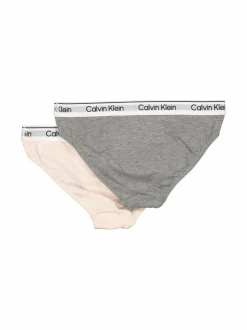 Alusvaatteet<Calvin Klein Kids Bikini-alushousut 2-pack 0VJ SILVERPEONY/GREYHEATHER
