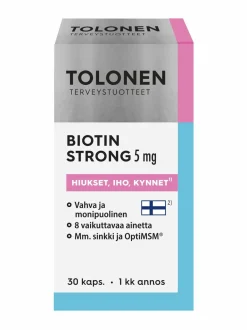 Tolonen Biotin Strong 5mg -ravintolisä, 30kaps^ Vitamiinit