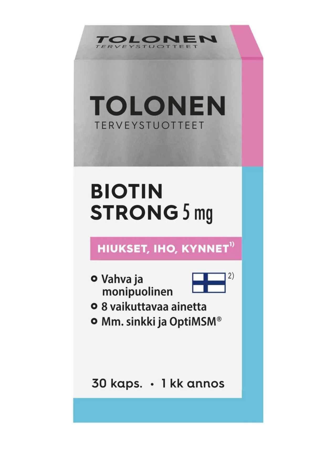 Tolonen Biotin Strong 5mg -ravintolisä, 30kaps^ Vitamiinit