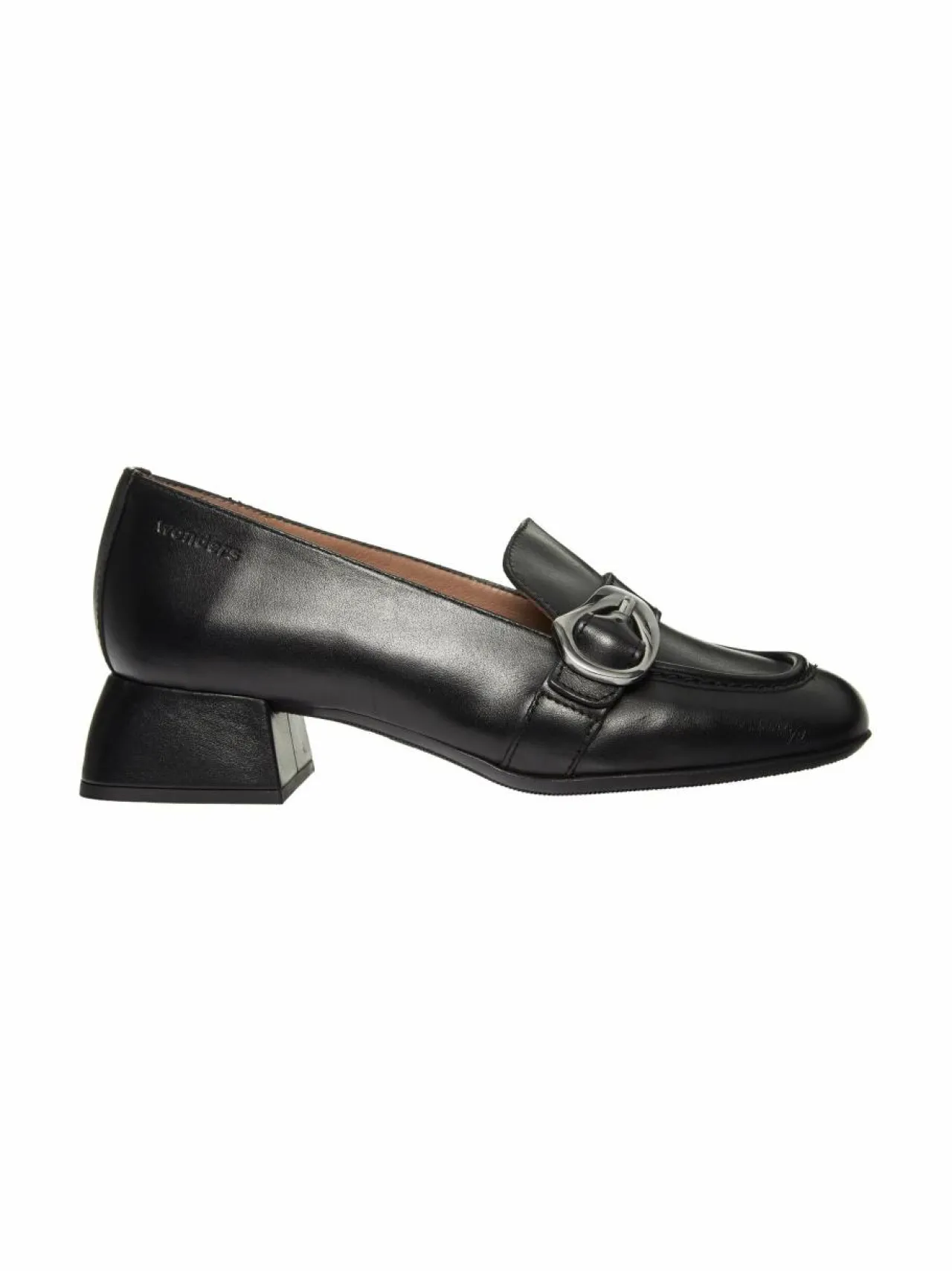 Wonders Block Heel Buckle -nahkaloaferit^ Kävelykengät & Loaferit