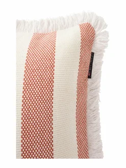 Sisustustyynyt<Lexington Block Striped Fringe -tyynynpäällinen 50 x 50 cm WHITE/CORAL