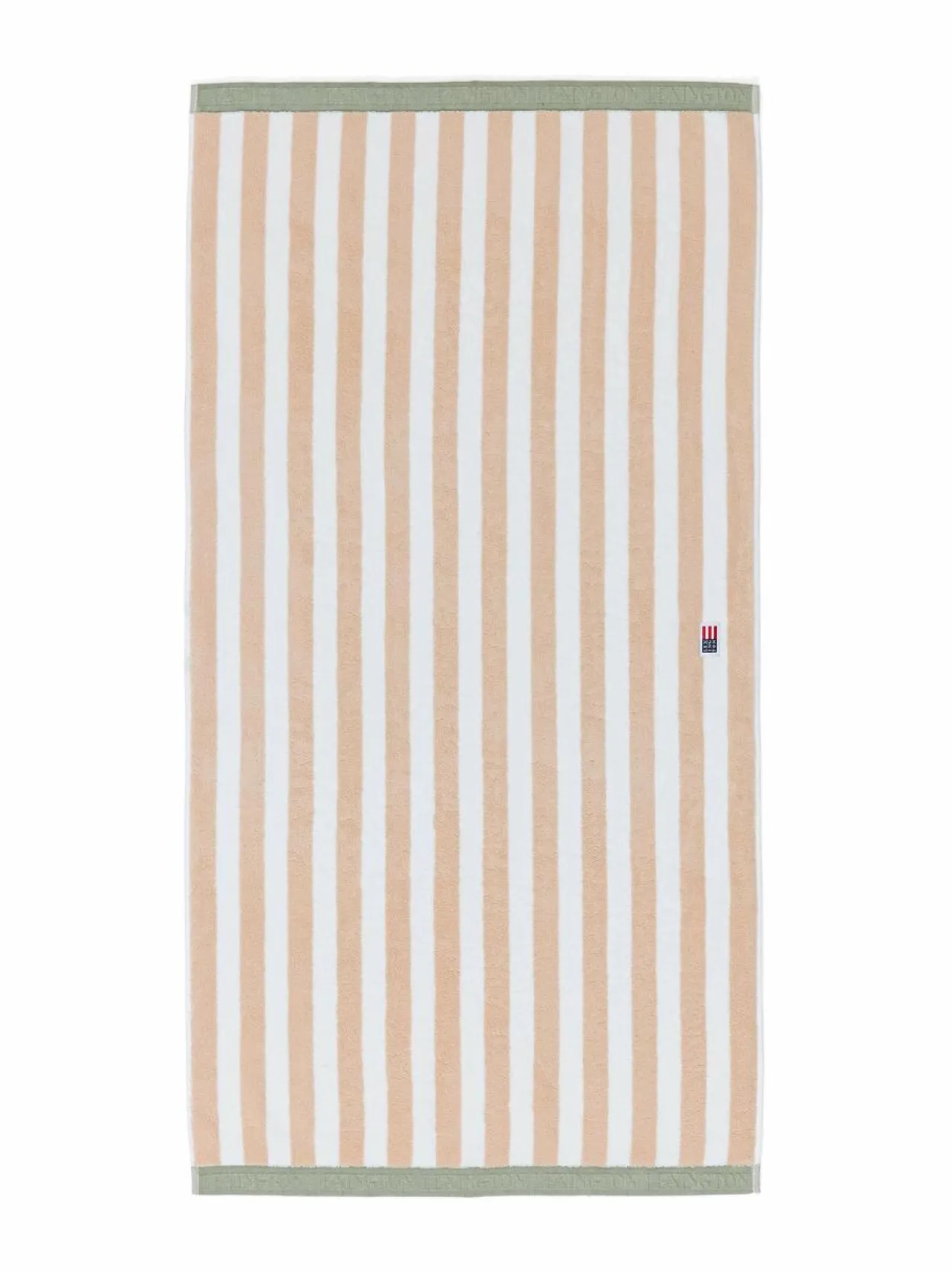 Kylpyhuonetekstiilit<Lexington Block Striped -pyyhe MOONBEAM/WHITE/VINTAGE GREEN