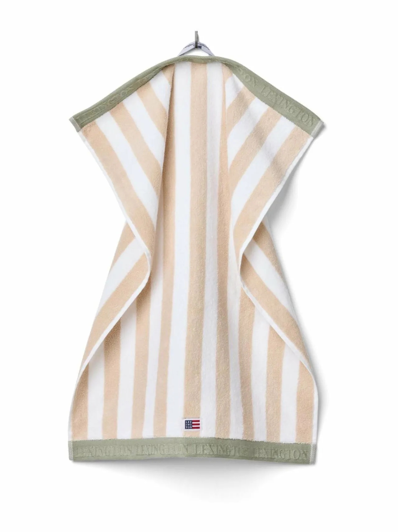 Kylpyhuonetekstiilit<Lexington Block Striped -pyyhe MOONBEAM/WHITE/VINTAGE GREEN