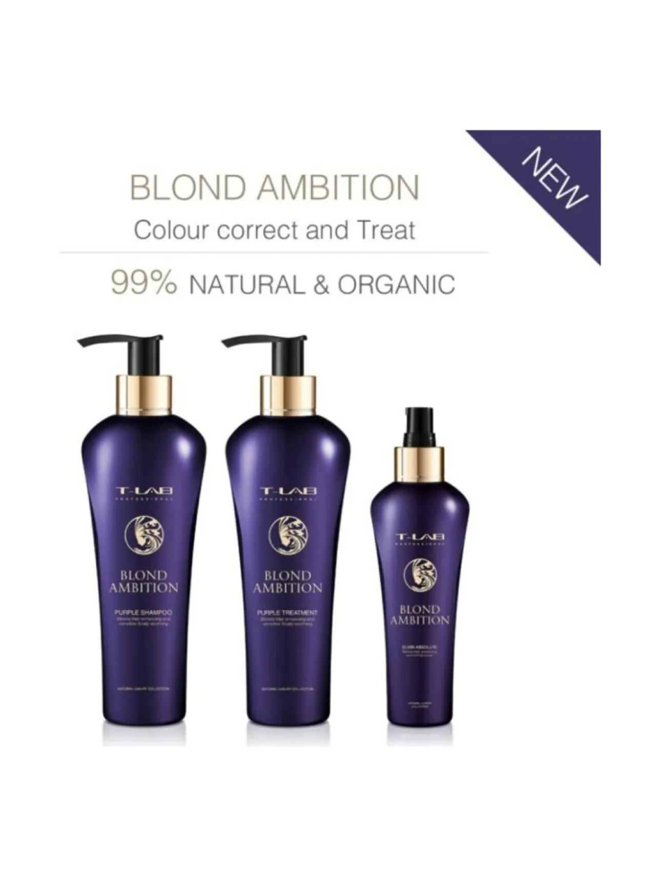 Hiustenhoito<T-LAB Professional Blond Ambition Purple Treatment -hopeahoitoaine 300ml