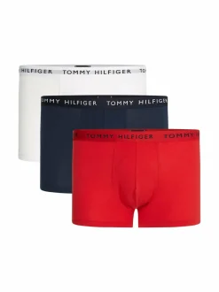 Alusasut<Tommy Hilfiger Bokserit 3-pack 0WS WHITE/DESERT SKY/PRIMARY RED