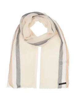 Huivit & Kaulaliinat<Bugatti Border Stripe -puuvillahuivi 020 OFF WHITE