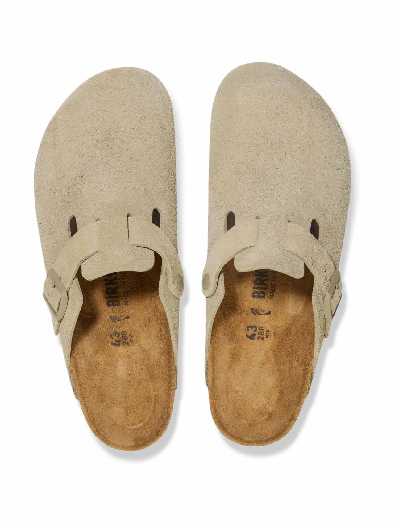 Sandaalit<BIRKENSTOCK Boston Faded -mokkanahkasandaalit 1624 FADED KHAKI