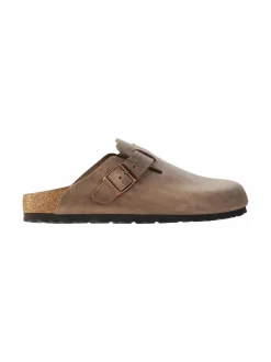 Tohvelit<BIRKENSTOCK Boston SFB -nahkasandaalit 07888 TABACCO BROWN