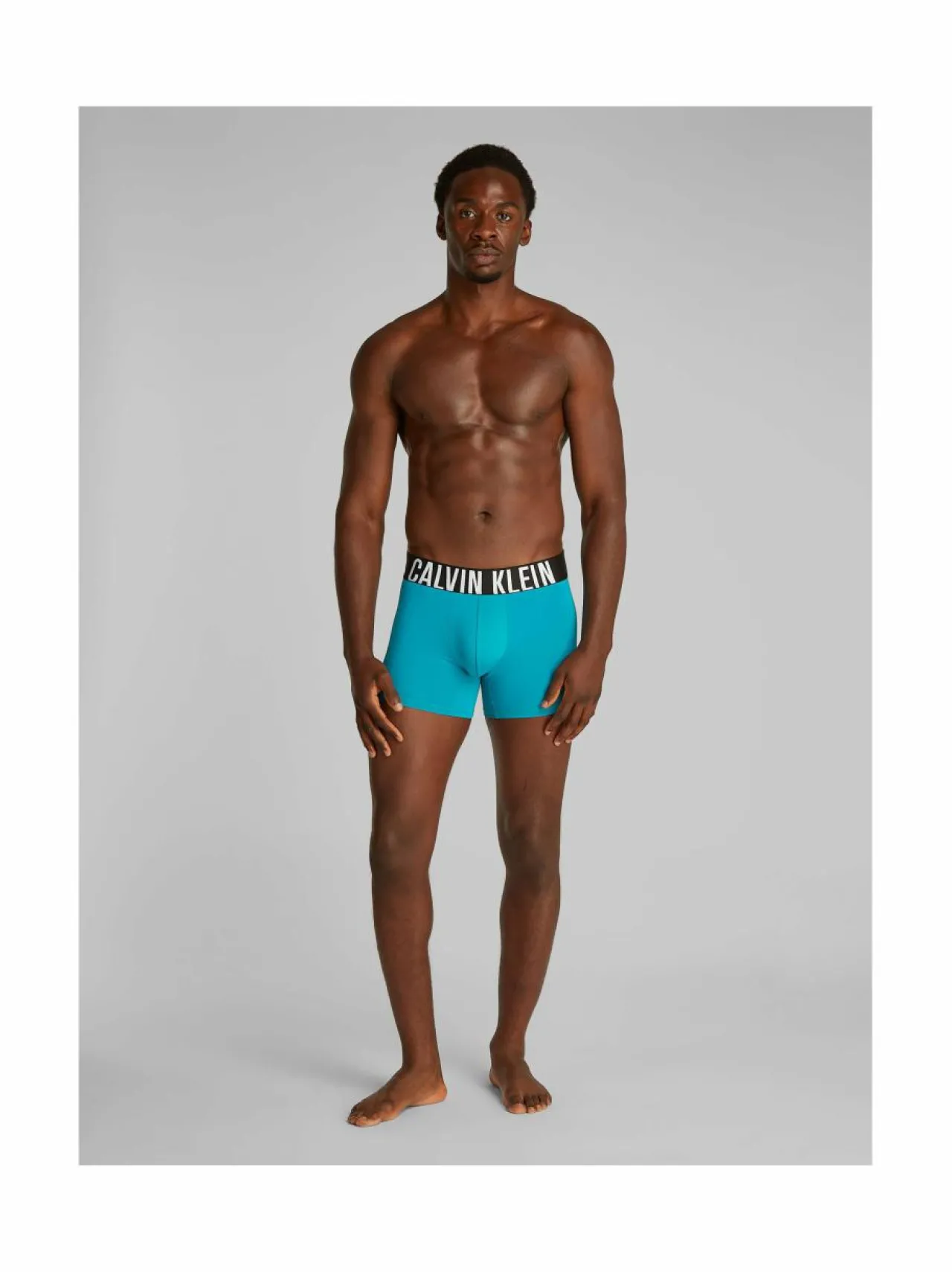 Alusasut<Calvin Klein Underwear Boxer Brief -alushousut 3-pack VP6 MISTY GREY BLACK BLOSSOM GREEN