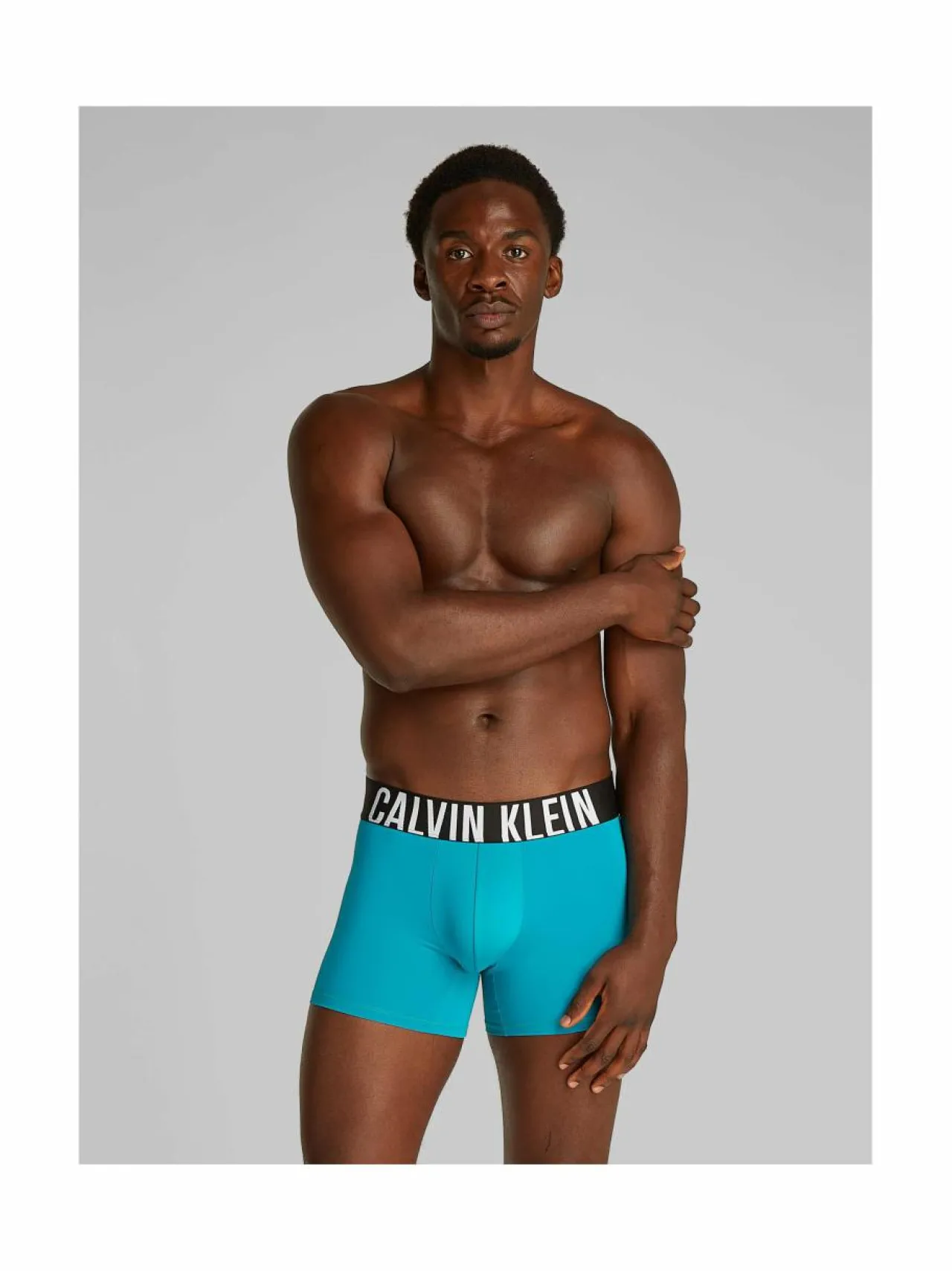 Alusasut<Calvin Klein Underwear Boxer Brief -alushousut 3-pack VP6 MISTY GREY BLACK BLOSSOM GREEN