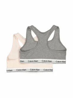 Alusvaatteet<Calvin Klein Kids Bralette-alustoppi 2-pack 0VJ SILVERPEONY/GREYHEATHER