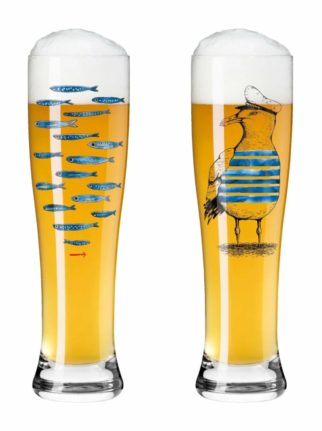 Lasit<Ritzenhoff Brauchzeit Weizen -olutlasi, 2 kpl BLUE,BLACK