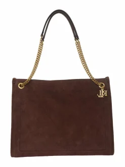 Käsilaukut<Lauren Ralph Lauren Brdly Shppr Tote Large -nahkalaukku DARK HICKORY