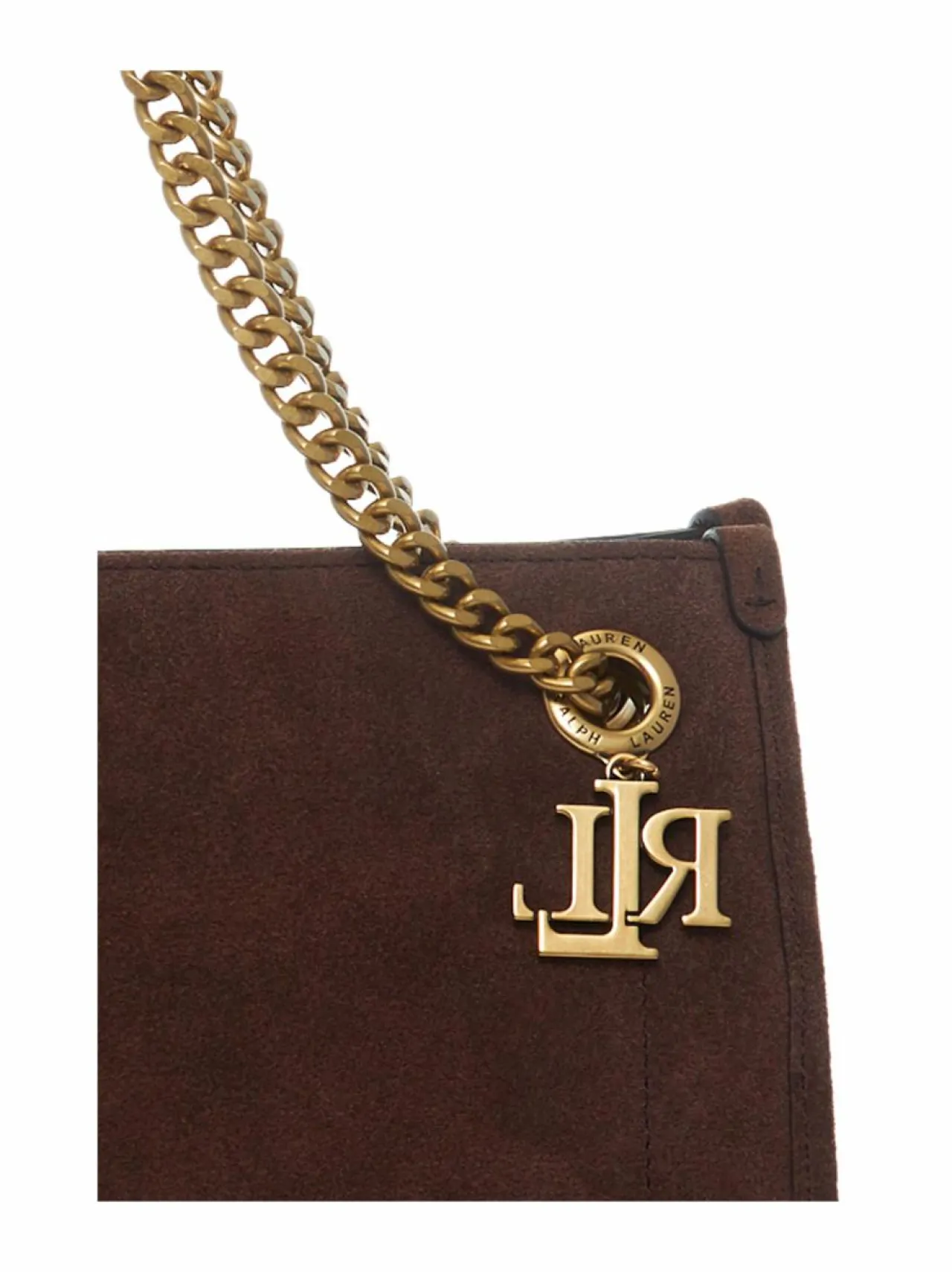 Käsilaukut<Lauren Ralph Lauren Brdly Shppr Tote Large -nahkalaukku DARK HICKORY
