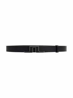 Vyöt<J.Lindeberg Bridge Chromefree -nahkavyö 3 cm 9999 BLACK