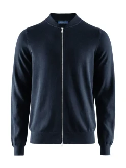 Neuleet<Berkeley Brockton Cotton Fullzip -neuletakki NAVY