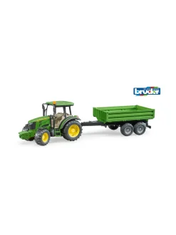 BRUDER John Deere 5115M -traktori kippiperävaunulla, 1:16^ Autot Ja Muut Ajoneuvot