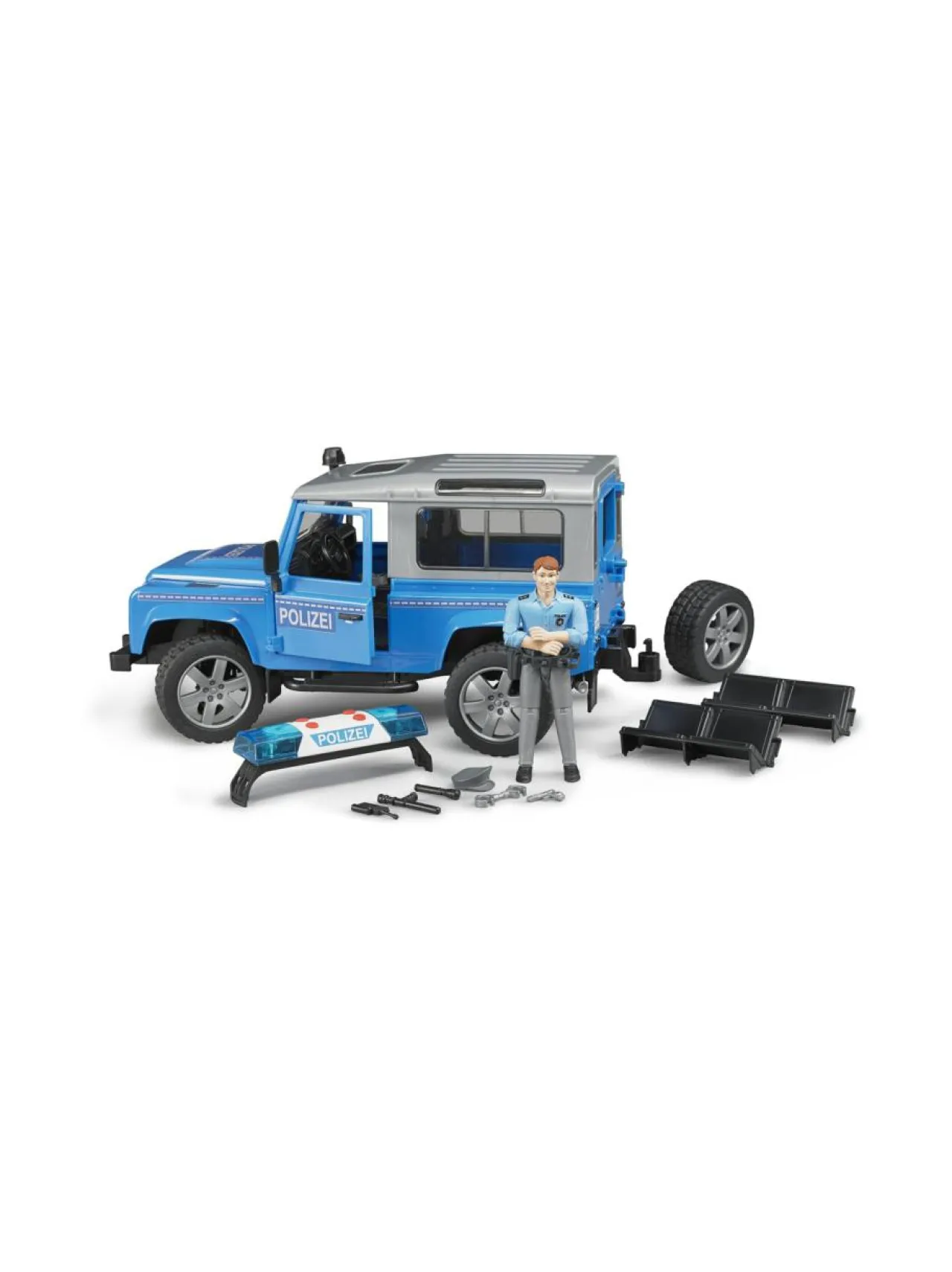 BRUDER Land Rover Defender poliisiauto, 1:16^ Autot Ja Muut Ajoneuvot