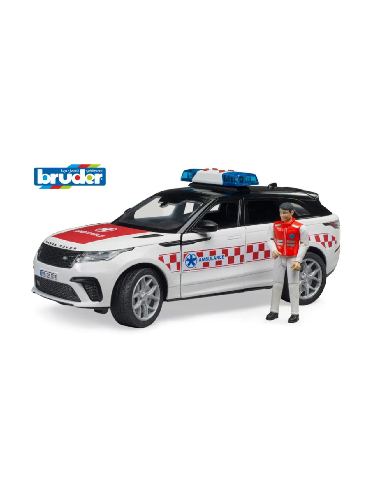 Autot Ja Muut Ajoneuvot<RANGE ROVER BRUDER Velar ambulanssi äänellä&valolla 1:16