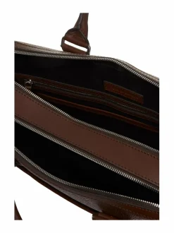 Laukut<Tiger of Sweden Burin-nahkalaukku 10N DARK BROWN