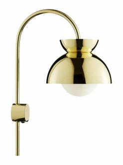Seinävalaisimet<Frandsen Butterfly-seinävalaisin BRASS