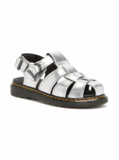 Sandaalit<Dr. Martens Caarys J Patent Lamper -nahkasandaalit SILVER METALLIC