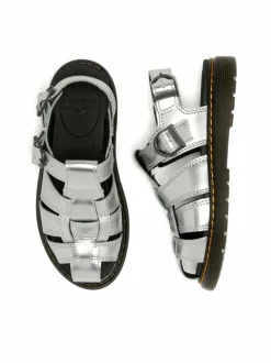 Sandaalit<Dr. Martens Caarys J Patent Lamper -nahkasandaalit SILVER METALLIC