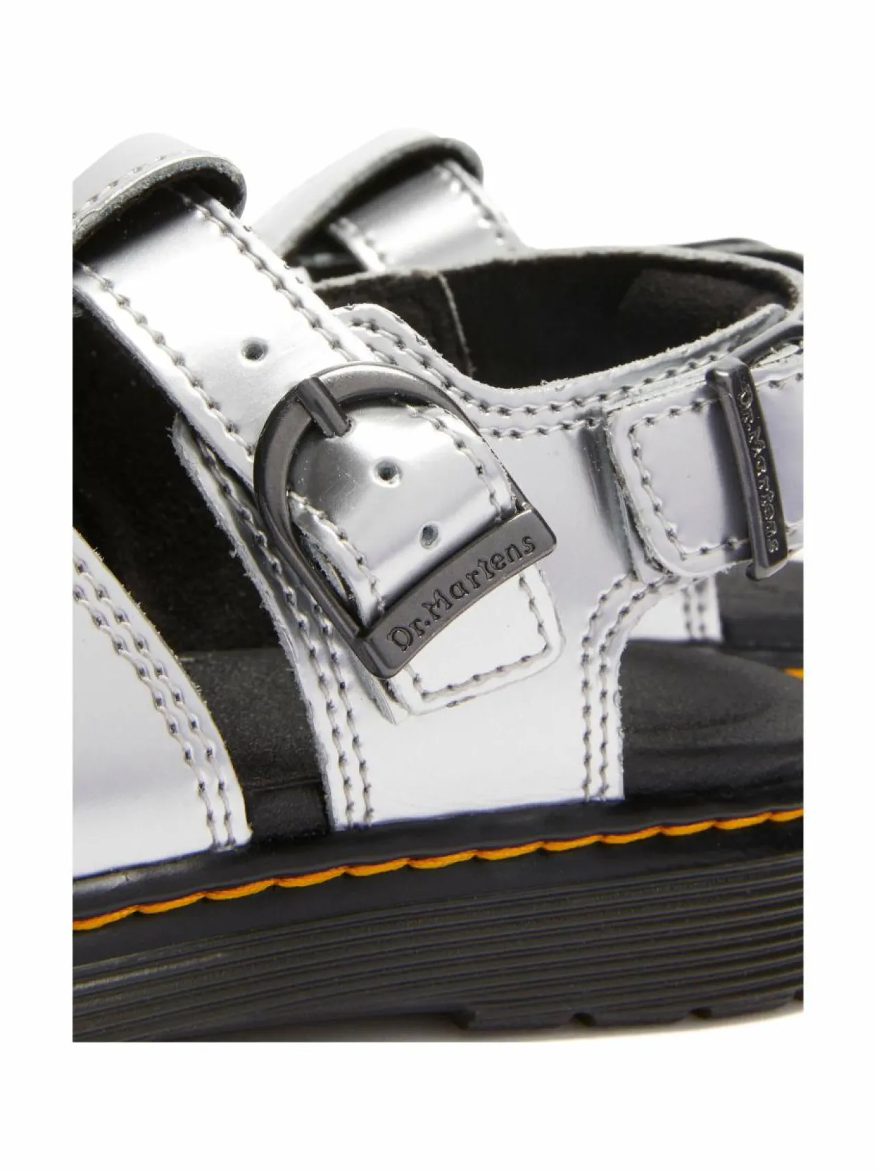 Sandaalit<Dr. Martens Caarys J Patent Lamper -nahkasandaalit SILVER METALLIC