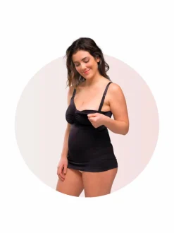 Carriwell Nursing Top with Shapewear imetystoppi - musta^ Äitiysvaatteet