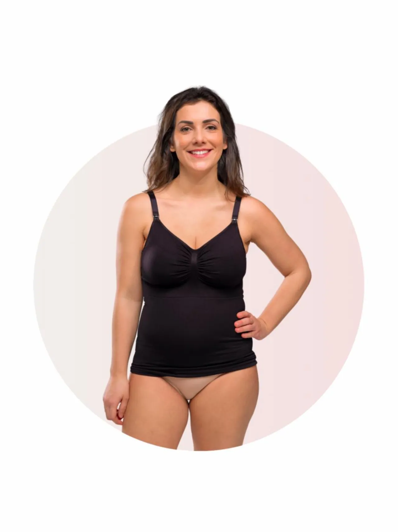 Carriwell Nursing Top with Shapewear imetystoppi - musta^ Äitiysvaatteet