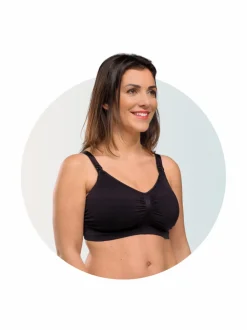 Carriwell Seamless Padded Nursing Bra imetysliivit - musta^ Äitiysvaatteet