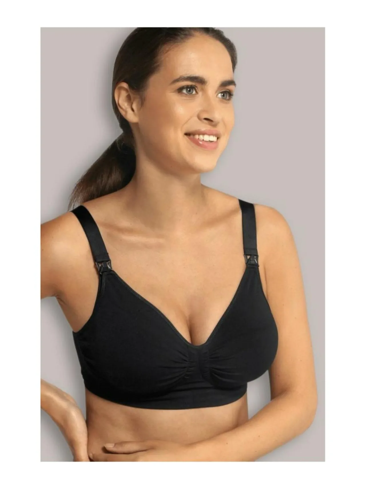 Carriwell Seamless Padded Nursing Bra imetysliivit - musta^ Äitiysvaatteet