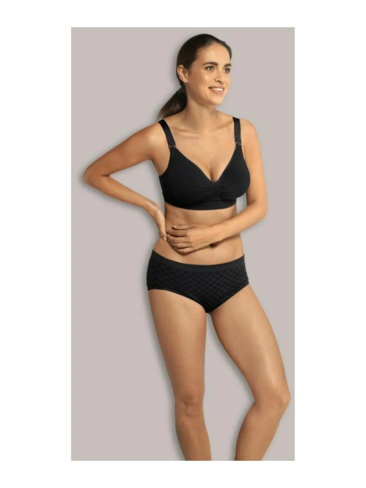 Carriwell Seamless Padded Nursing Bra imetysliivit - musta^ Äitiysvaatteet