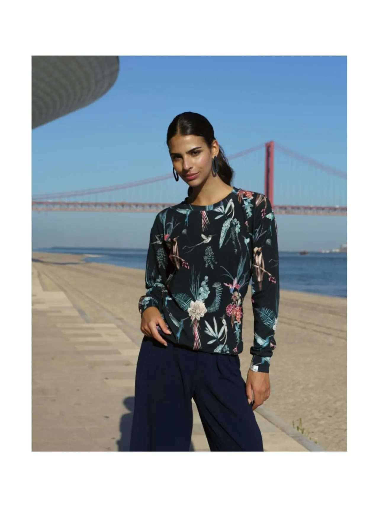 Paidat, Hupparit & Colleget<Nakoa Casual Chic Print Shirt, BLUEBIRD