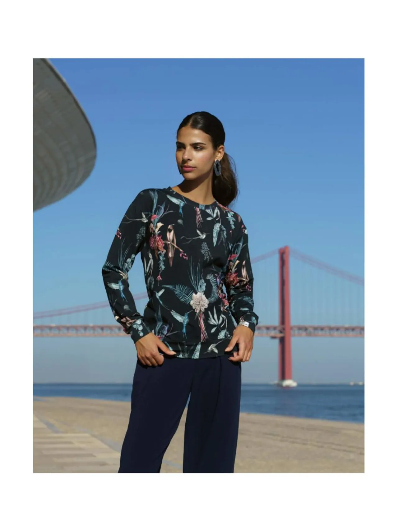 Paidat, Hupparit & Colleget<Nakoa Casual Chic Print Shirt, BLUEBIRD