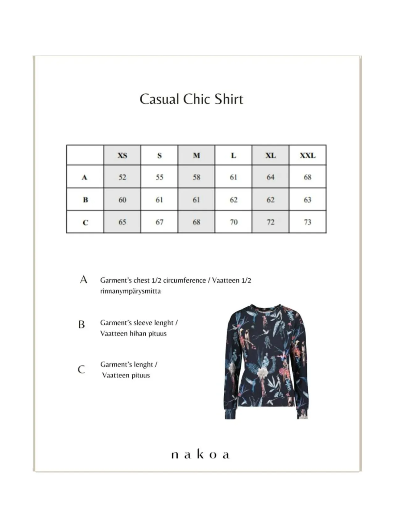 Paidat, Hupparit & Colleget<Nakoa Casual Chic Print Shirt, BLUEBIRD