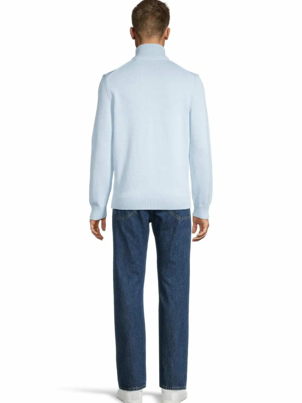 Neuleet<GANT Casual Halfzip -puuvillaneule 457 FRESH BLUE