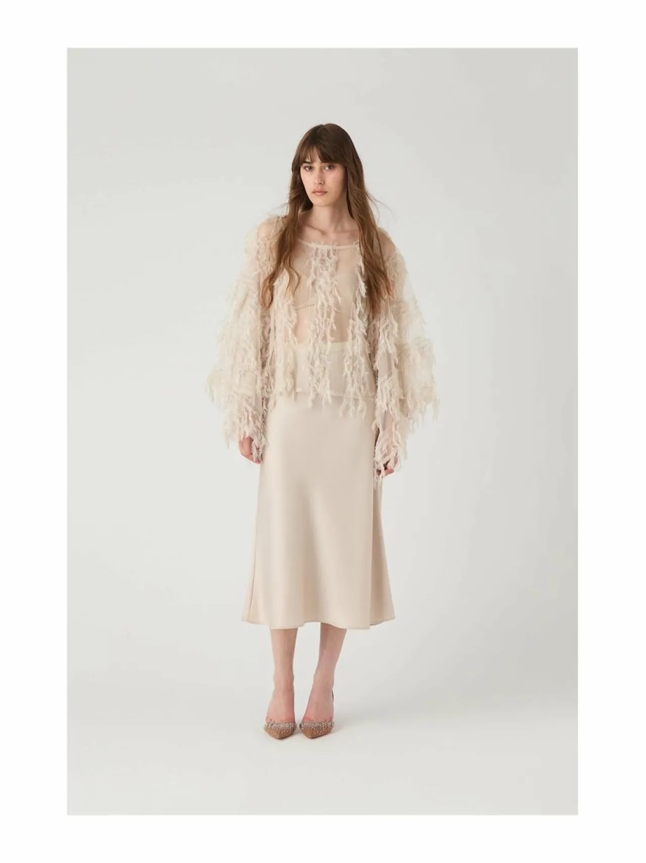 Hameet<Ida Sjöstedt Cat-satiinihame LIGHT BEIGE