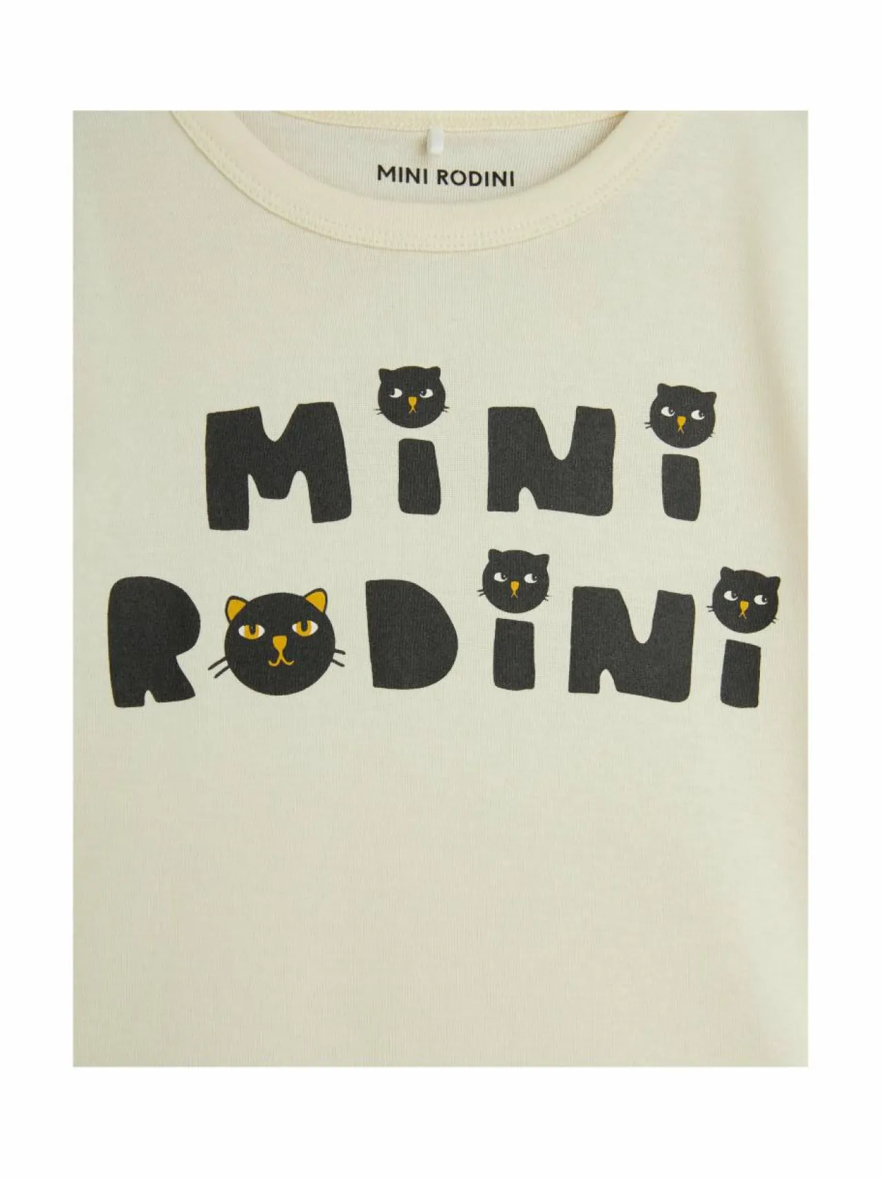 T-Paidat|T-Paidat<Mini Rodini Cats-luomupuuvillapaita 611 OFFWHITE