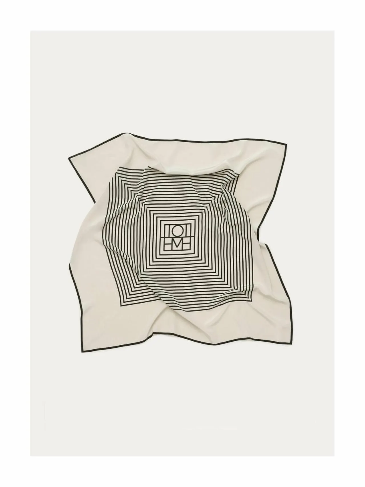Huivit & Kaulaliinat<TOTEME Centered Monogram -silkkihuivi CREME MONOGRAM 901
