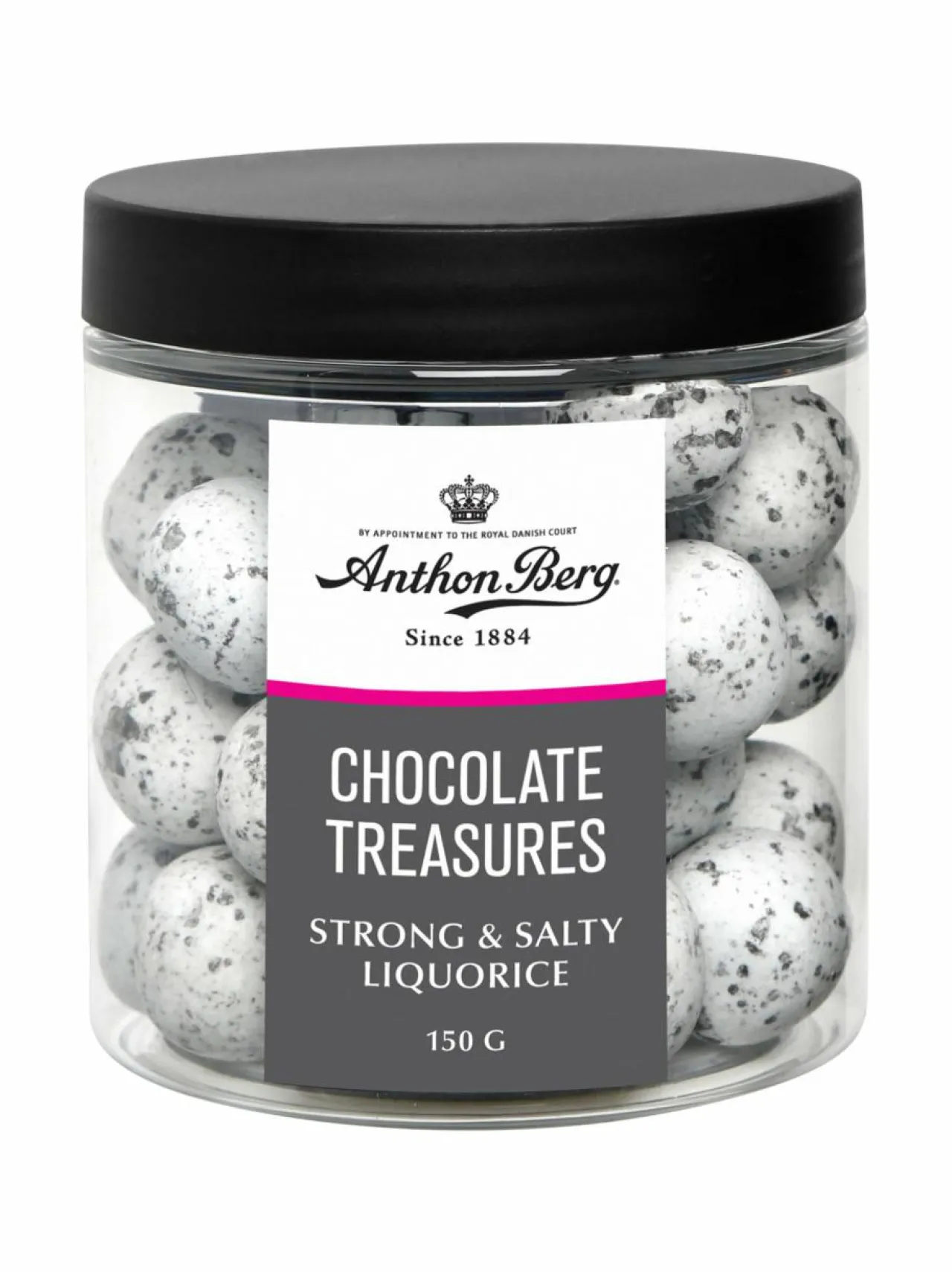 Makeat Delituotteet<Anthon Berg Chocolate Treasures Strong & Salty Liquorice -lakritsimakeinen, 150 g