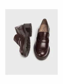 Kävelykengät & Loaferit<Wonders Chunky Sole Mid Heel -nahkaloaferit OREGON TESTA