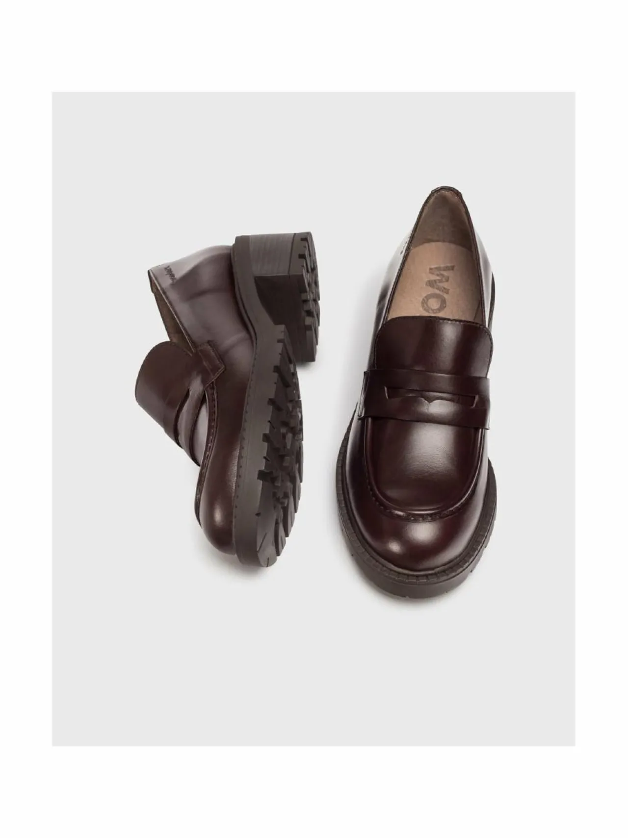 Kävelykengät & Loaferit<Wonders Chunky Sole Mid Heel -nahkaloaferit OREGON TESTA