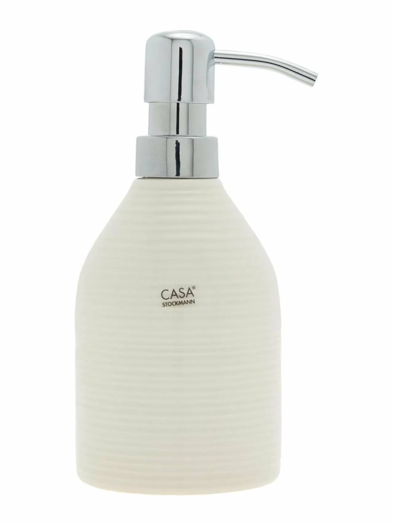 Kylpyhuonetarvikkeet<Casa Stockmann Circle-saippuapullo 8 x 18,5 cm SHINY CREAM 2325N