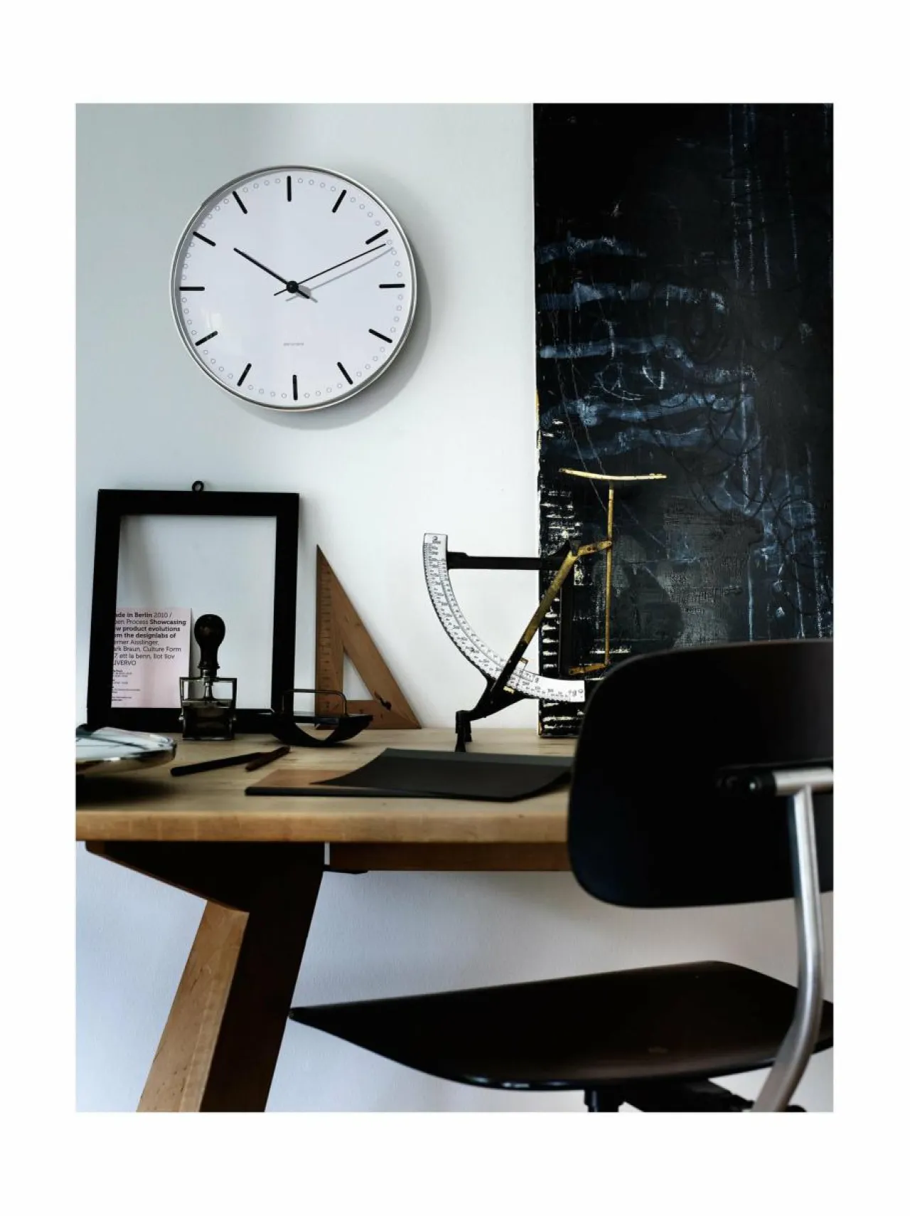 Peilit, Kellot & Kehykset<Arne Jacobsen City Hall -seinäkello 29 cm BLACK