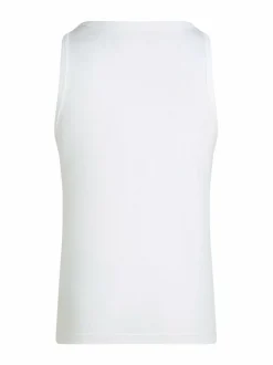Paidat<Calvin Klein Kids CK Logo Tank -toppi YAF BRIGHT WHITE