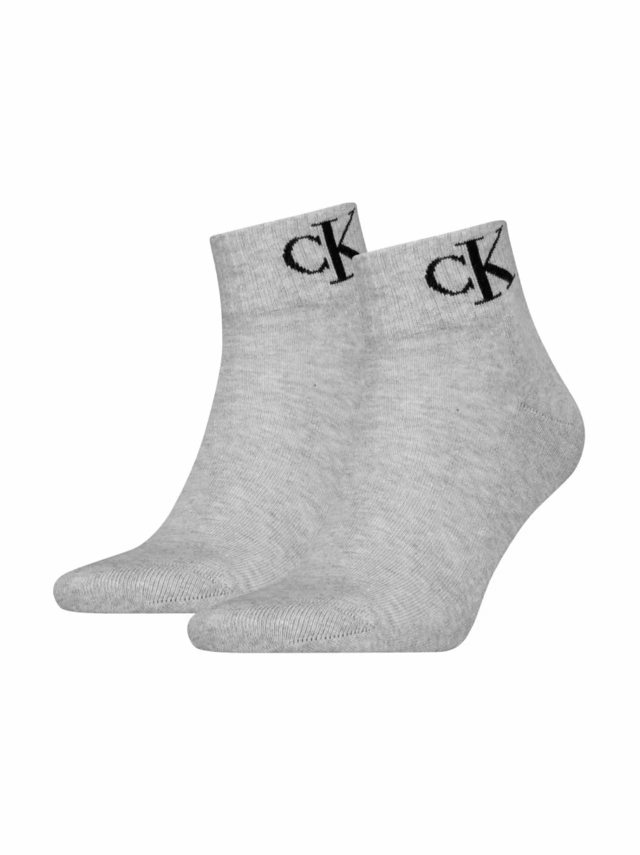 Sukat<Calvin Klein CKJ Monogram -sukat 2-pack 003 LIGHT GREY MELANGE