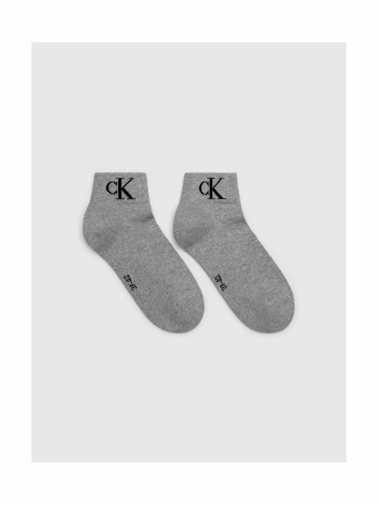Sukat<Calvin Klein CKJ Monogram -sukat 2-pack 003 LIGHT GREY MELANGE