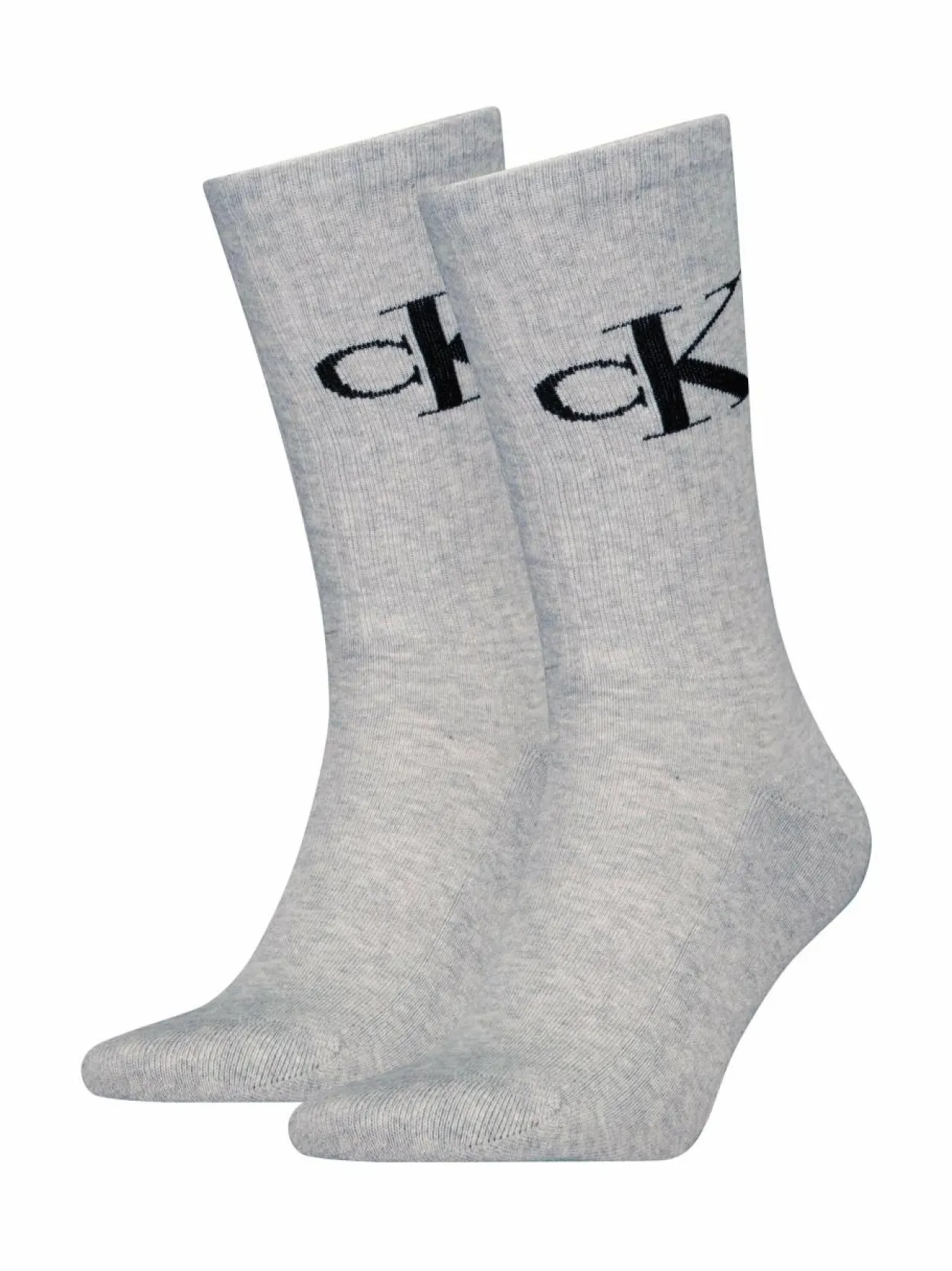 Sukat<Calvin Klein CKJ Monogram -sukat 2-pack 003 LIGHT GREY MELANGE